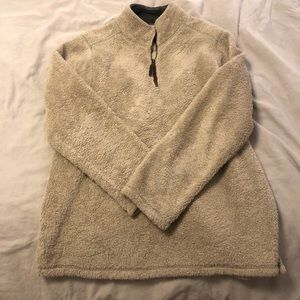 Fleece teddy quarter zip jacket